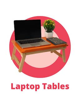 wooden foldable laptop & study table for kids orange