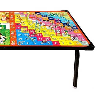 ludo table foldable multicolor snakes and ladders printed game kids