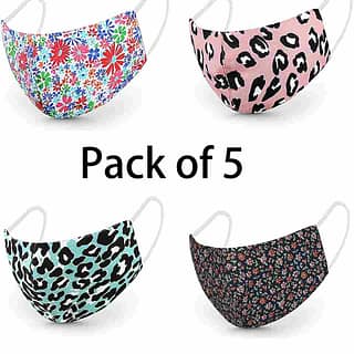Cloth face mask for men & woman multi color pack of 5