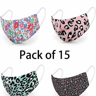 Cloth face mask for men & woman multi color pack of 15