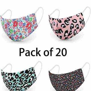 Cloth face mask for men & woman multi color pack of 20