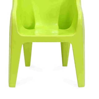 kids chair green color study, play front view