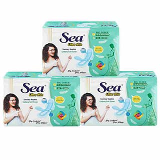 sanitary pad for woman cotton ultrathin XXL- pack of 3