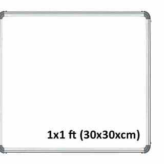 whiteboard 1x1 ft. dimensions chart front view