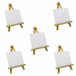 easel stand with canvas wooden painting tripod stretched 5x5inch