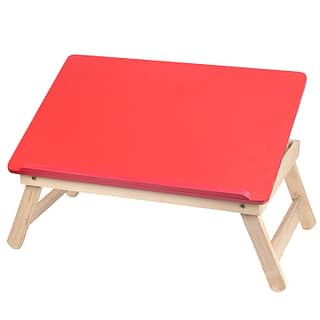 wooden foldable laptop & study table red