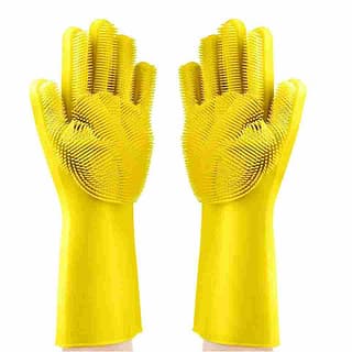 Silicone gloves resuabel cooking, washing, cleaning, view
