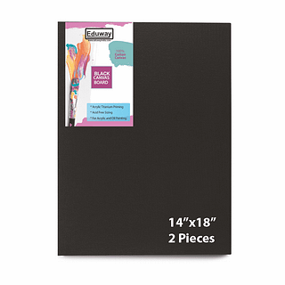 black canvas art board painting skirting 14x18 pack of 2