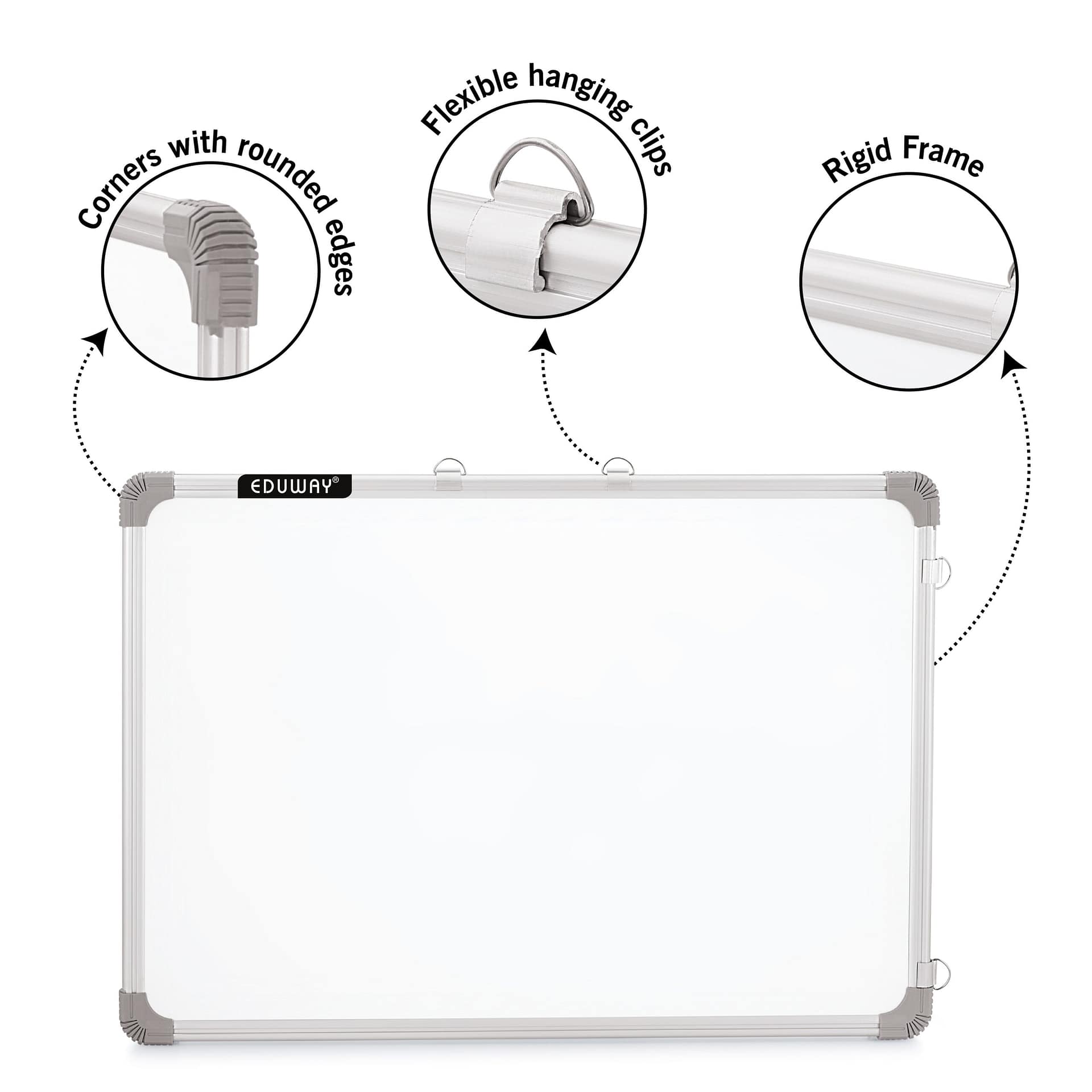 Eduway 1.5x2 Feet DoubleSided Whiteboard and Chalkboard